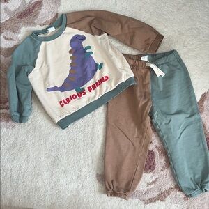 H&M Kids Dinosaur “Curious Friend” Matching Set, Unisex